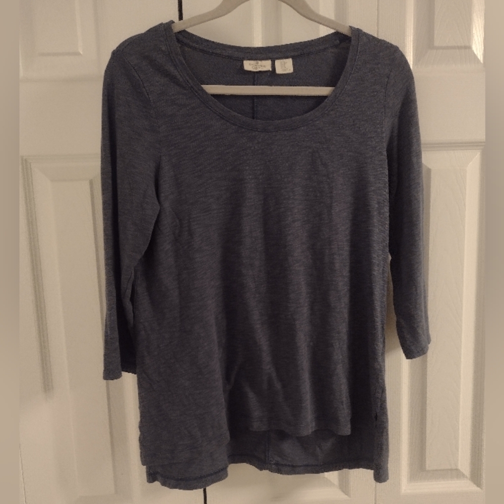 ✨Beacon Cove Women's Blue 3/4 Sleeve Top